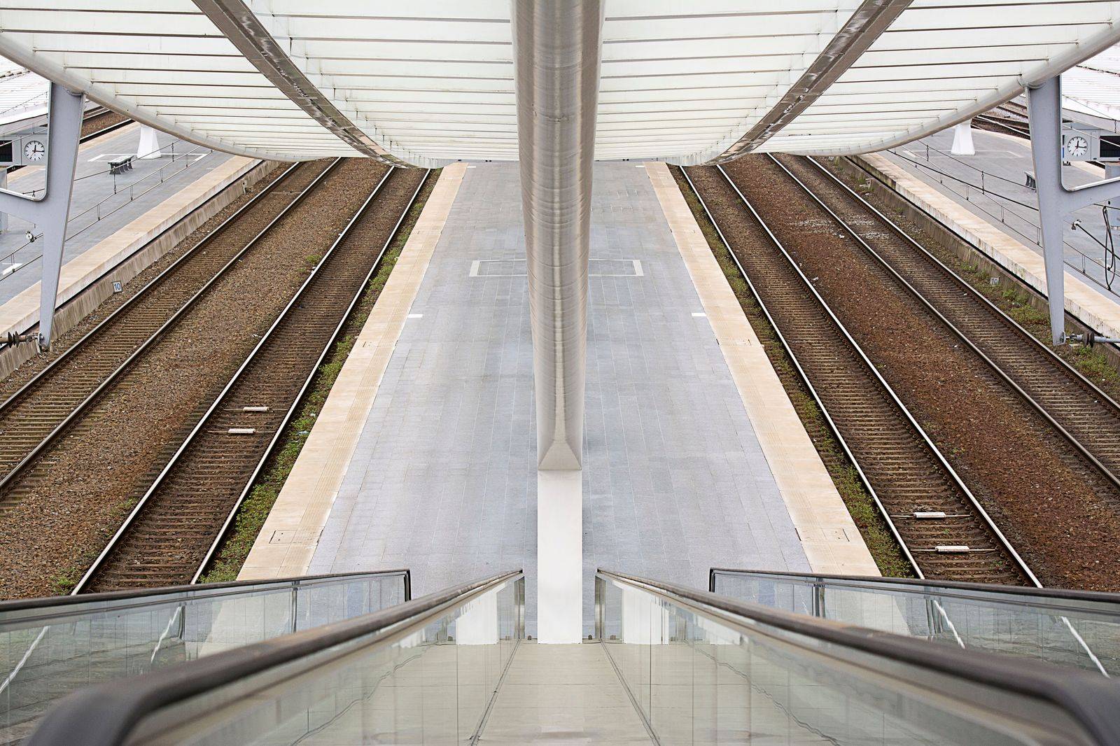 The airport's train links the terminals with the hotel area around the clock
