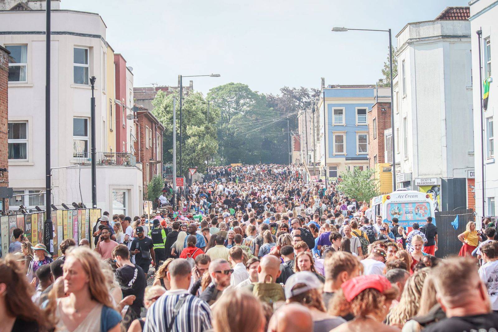 A summer street festival crowd in Toronto