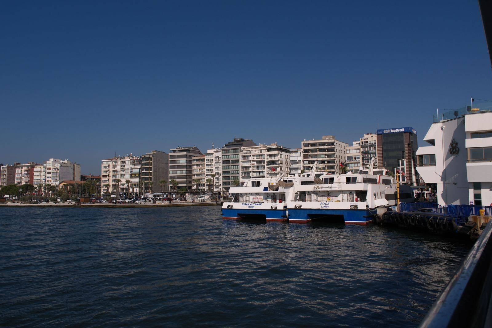 A short ferry crossing between the mainland and the island airport, the alternative to the tunnel