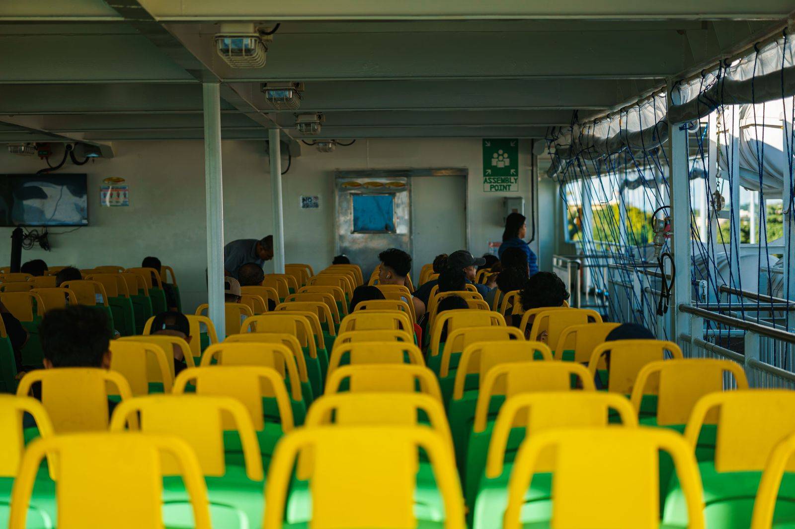 Passengers settled into the lounge seating of an executive Sprinter for the drive between Toronto and Chicago